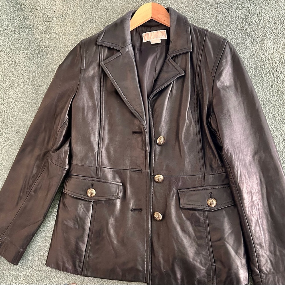 One Left - Michael Kors Black Leather Jacket Women